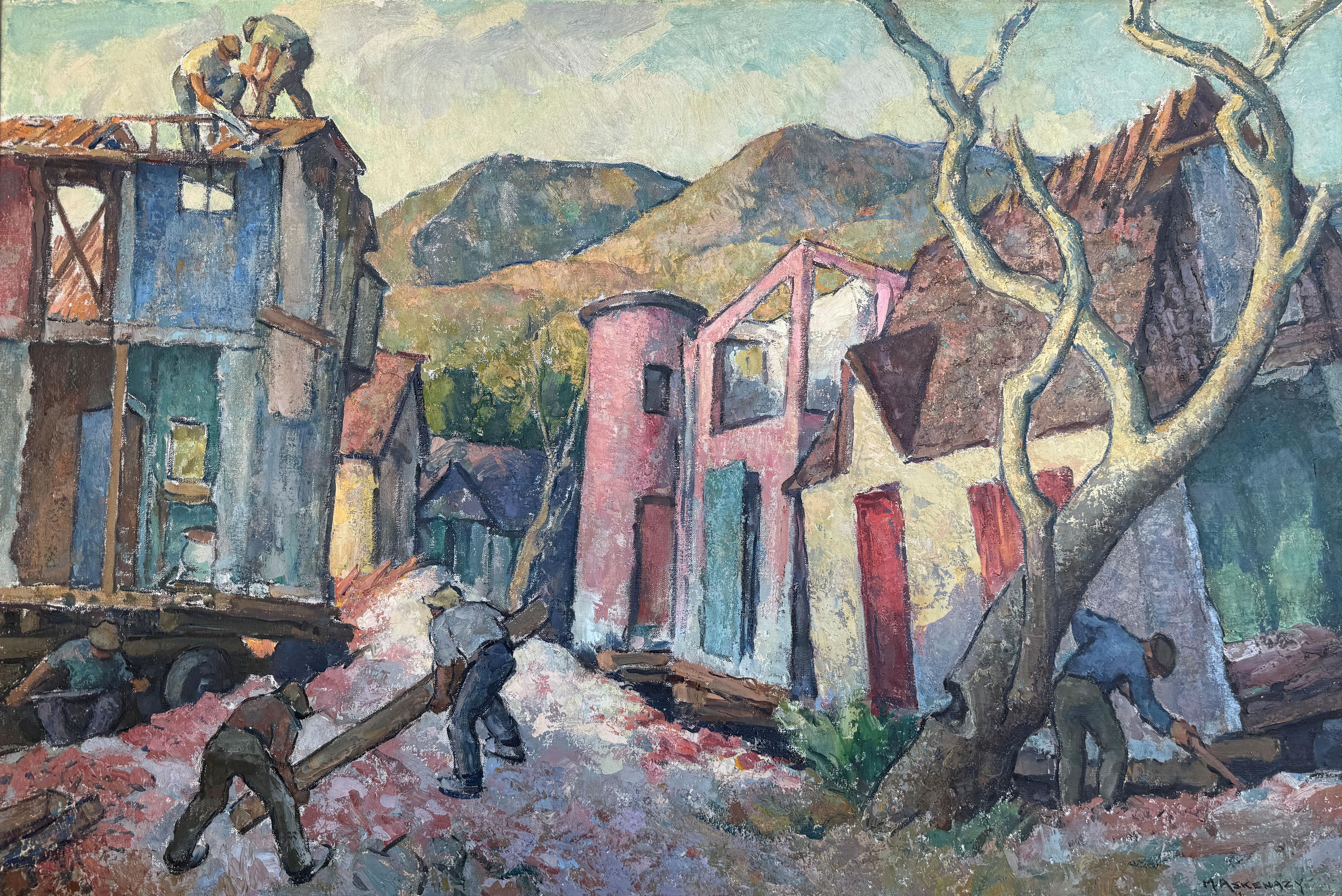 Mischa Askenazy
Moving Houses
Signed lower right
Oil on canvas
26 x 38 inches


Mischa Askenazy was born near Odessa, on February 22, 1888. At age four, Askenazy immigrated with his parents to New York City where he spent his childhood. In 1913, he