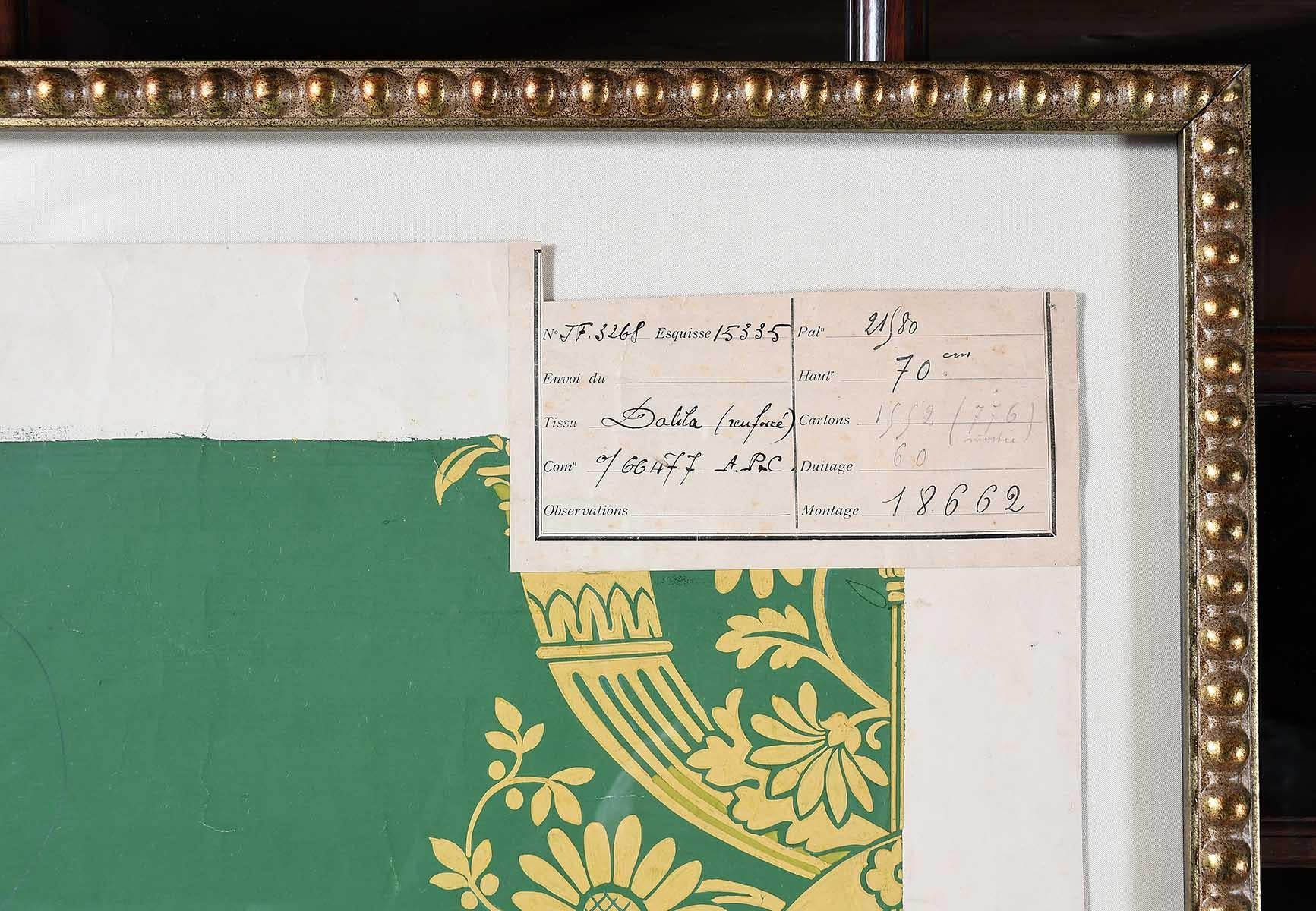 Gouache-Gemälde „Mise-en-carte“ auf Papier-Dalila (Belgisch) im Angebot