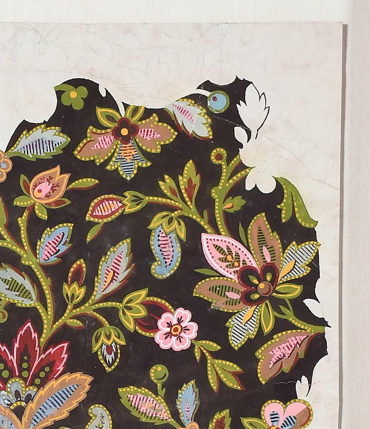 « Mise-en-carte », peinture à la gouache sur papier Bon état - En vente à Harrodsburg, KY