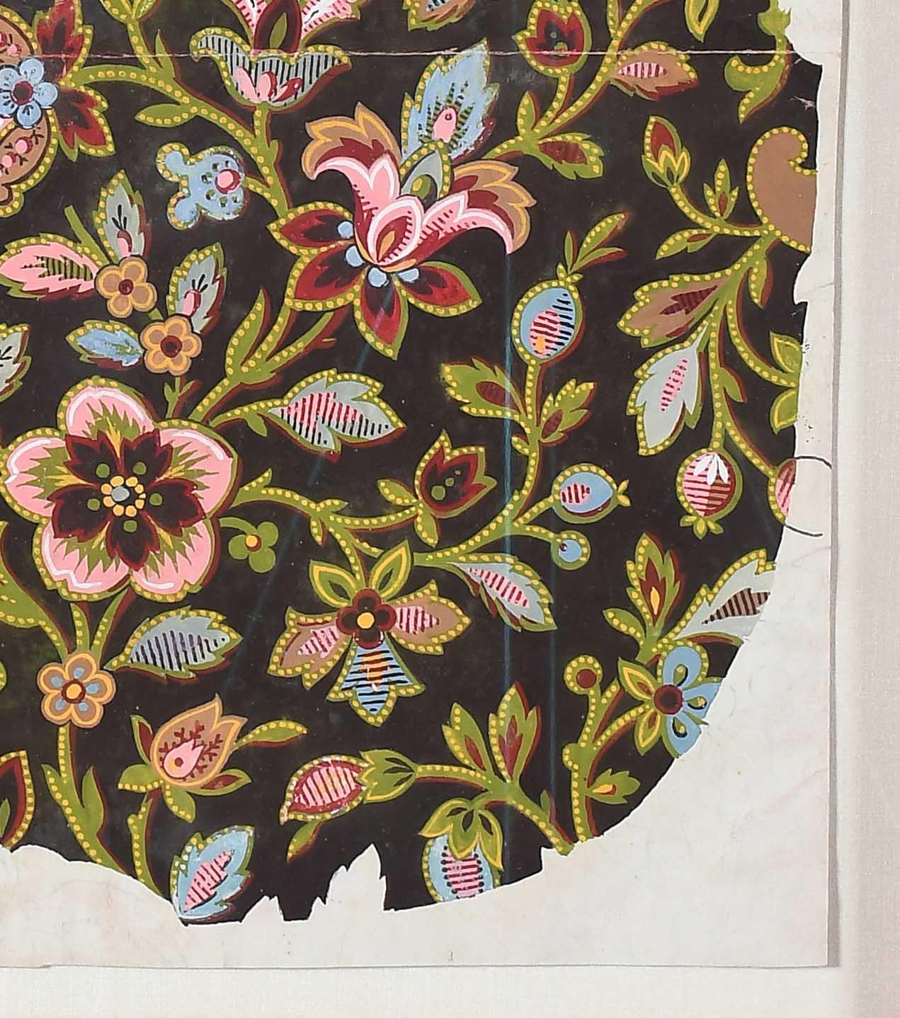 « Mise-en-carte », peinture à la gouache sur papier en vente 1