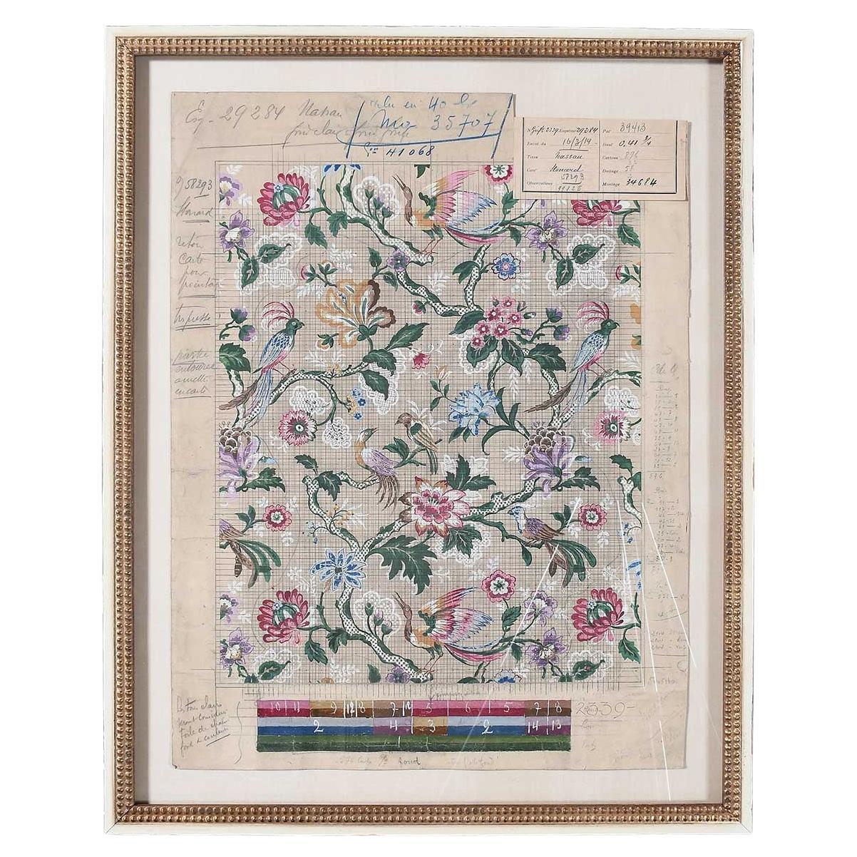 "Mise-en-carte" Pittura a guazzo su carta-Nassau