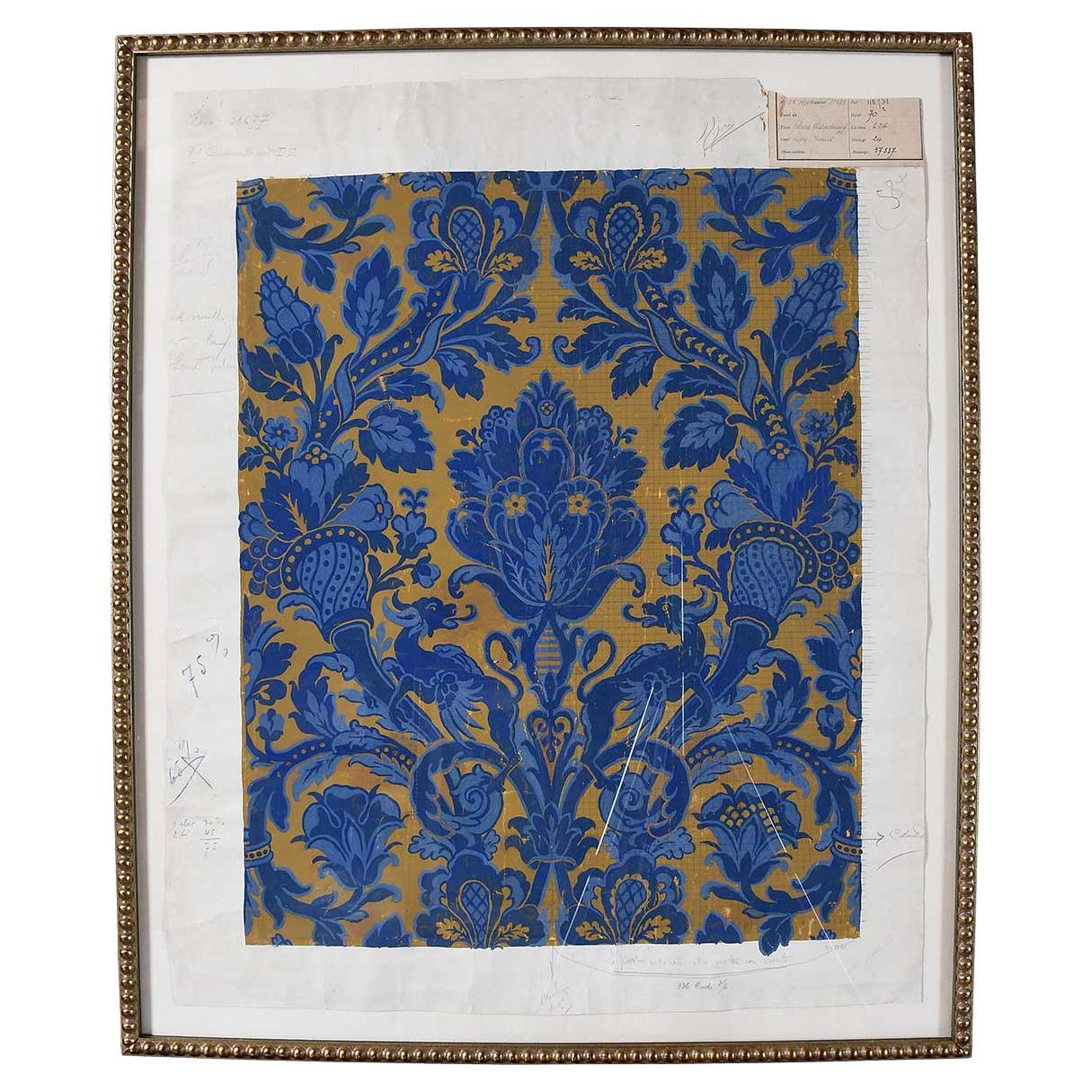 "Mise-en-carte" Pittura a guazzo su carta-Velours Chateaubriand