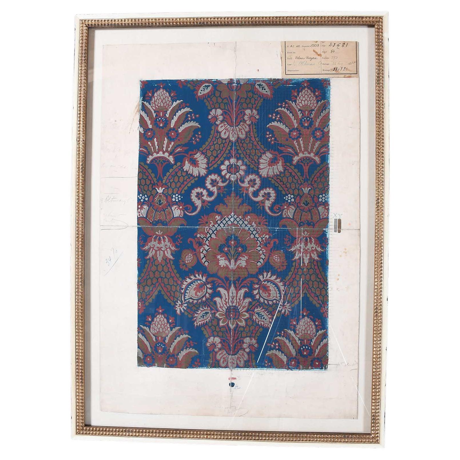 "Mise-en-carte" Pittura a guazzo su carta-Velours Ghazan