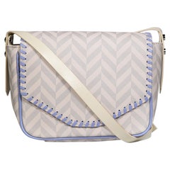 Misela Chevron-Muster Leder-Umhängetasche