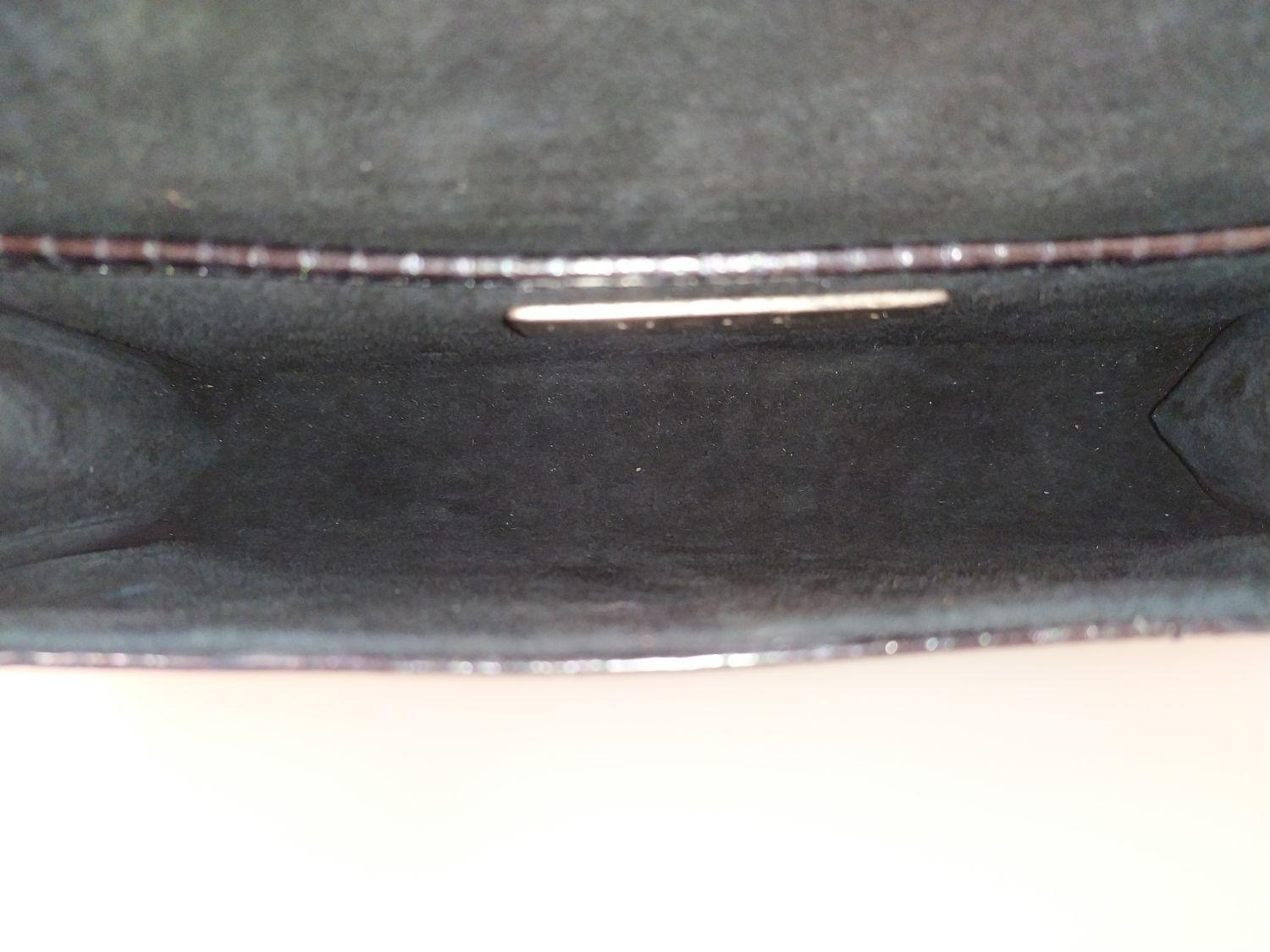 Misela Reptile Printed Leather Bag In Excellent Condition In Gazzaniga (BG), IT