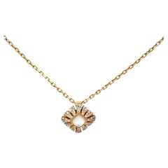 Collier pendentif nacre et diamant Miseno or jaune 18K