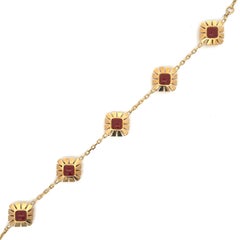 Miseno Armband aus rotem Chalcedon 18K Gelbgold