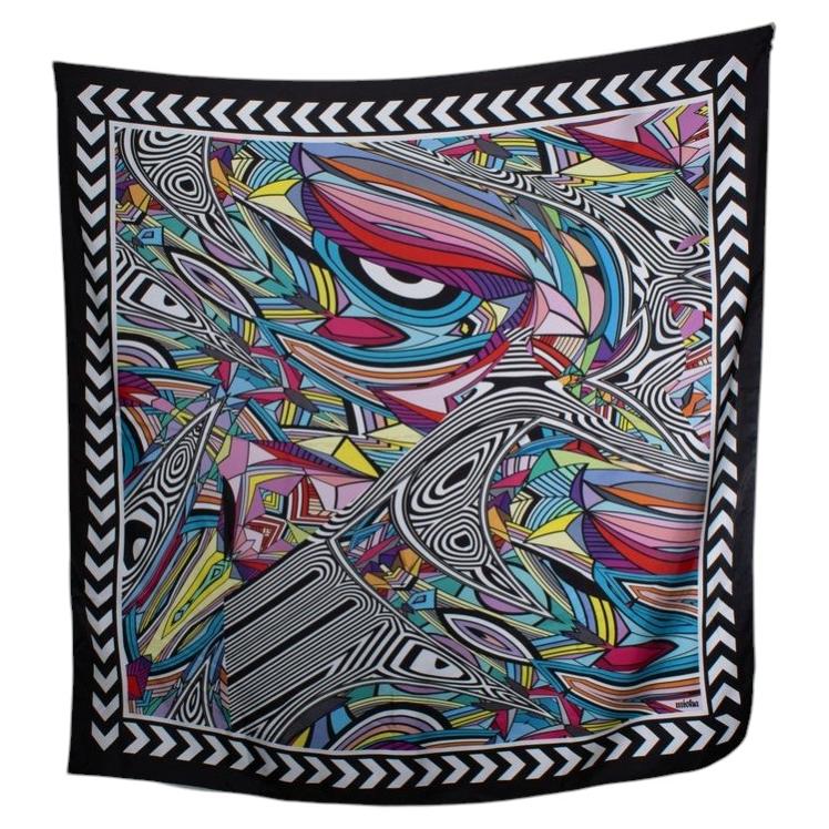 Misha, Graphic printed square scarf For Sale
