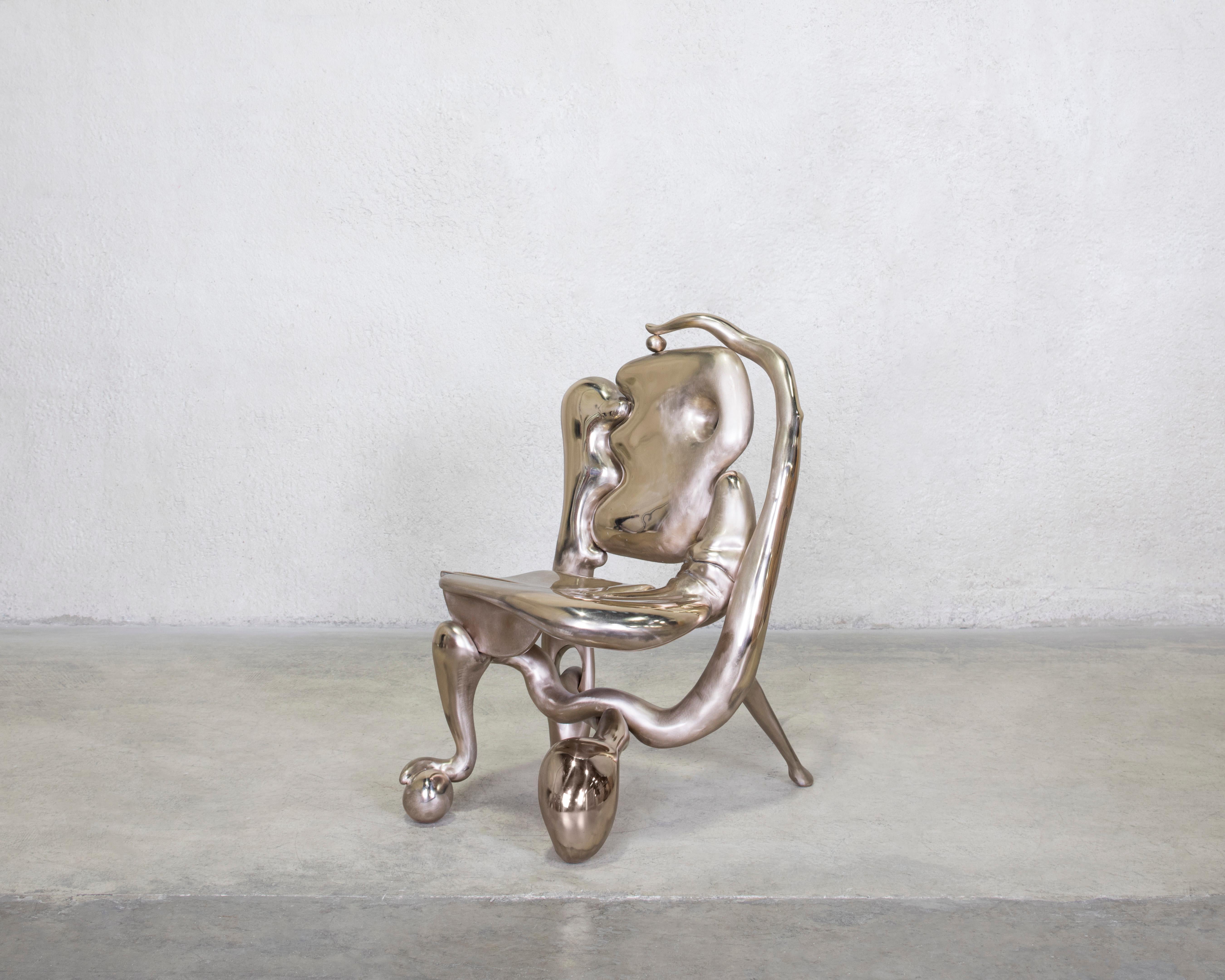 American Misha Kahn, Bronze Side Chair, 2019
