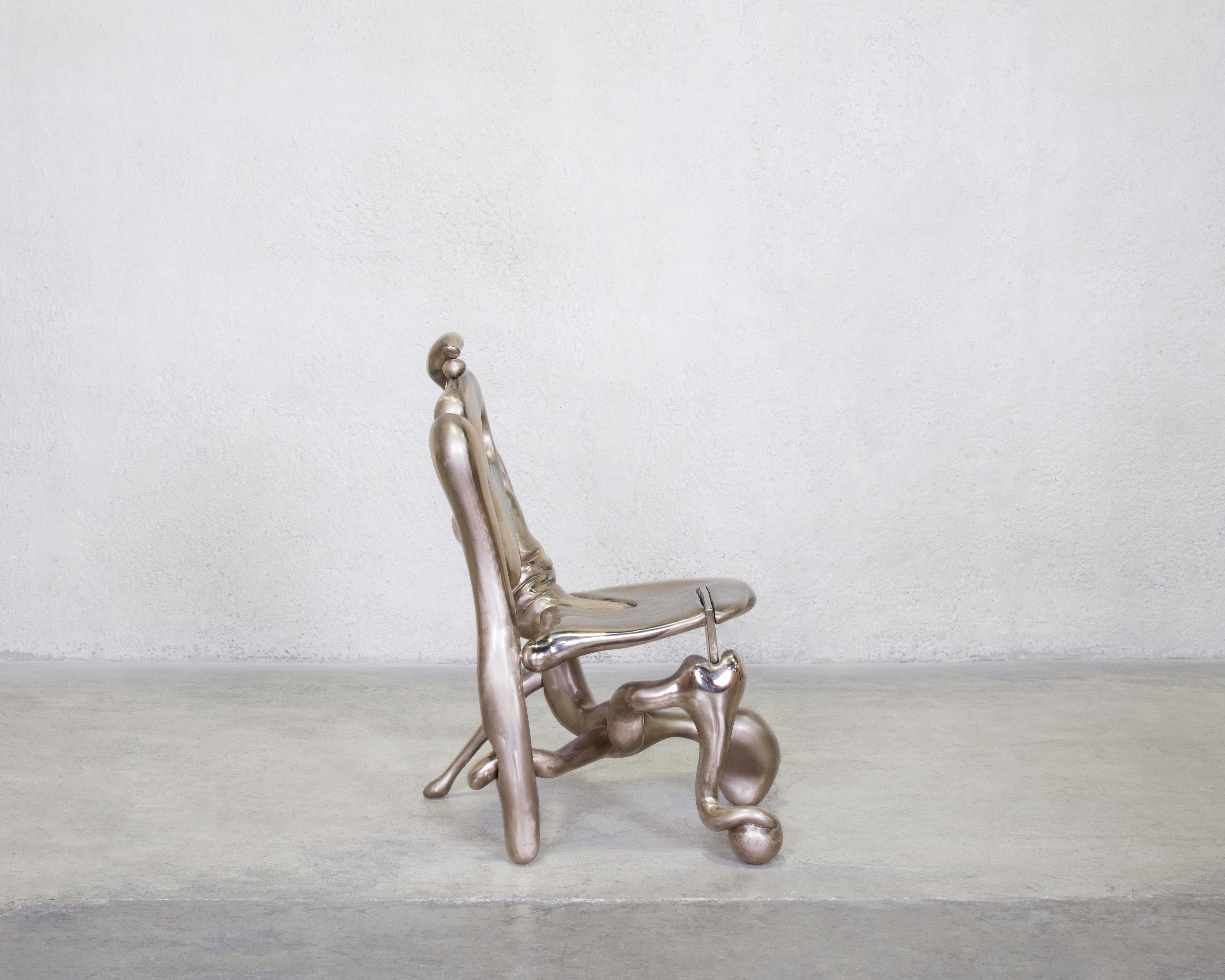 Misha Kahn, Bronze Side Chair, 2019 In New Condition In New York, NY