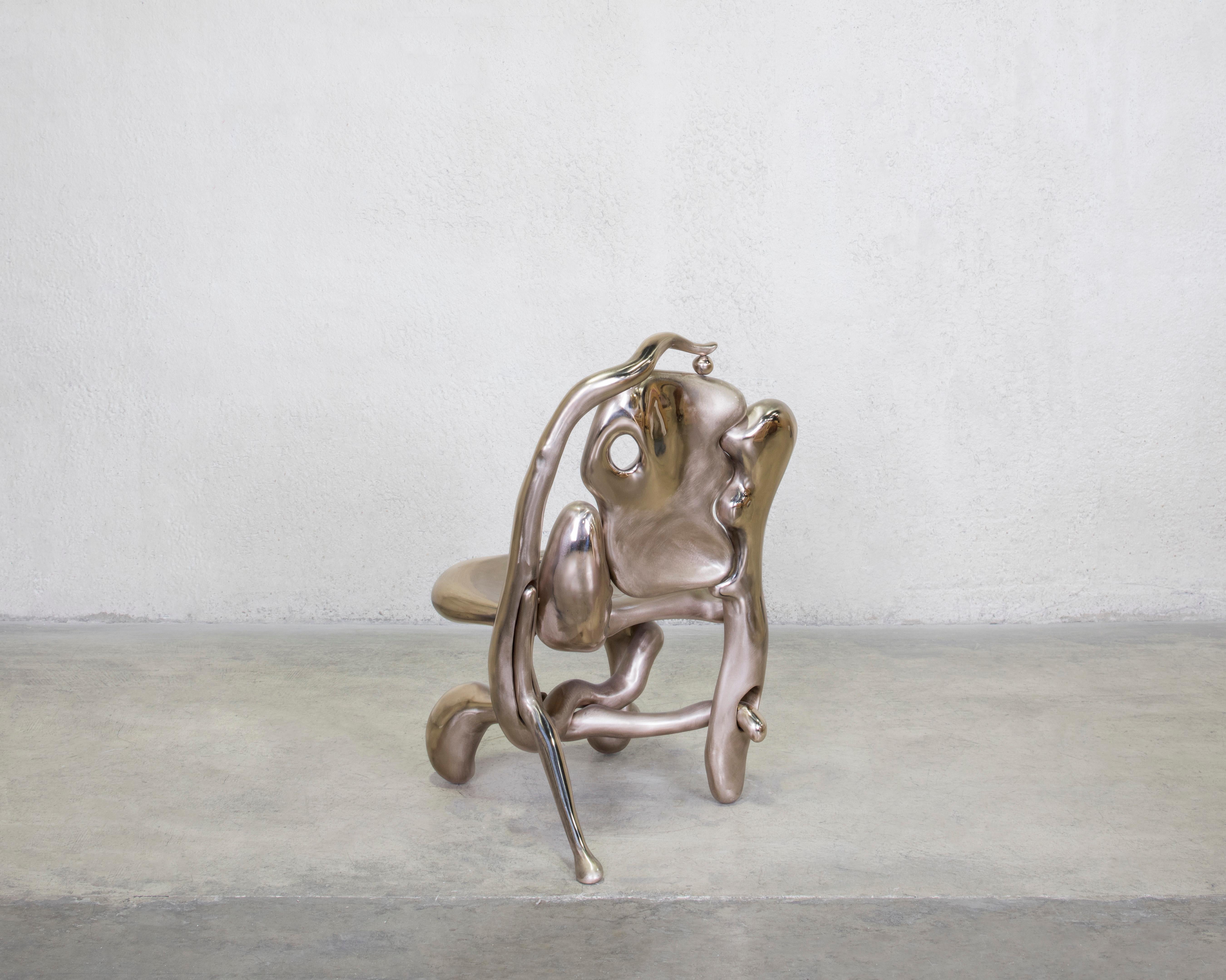 Contemporary Misha Kahn, Bronze Side Chair, 2019