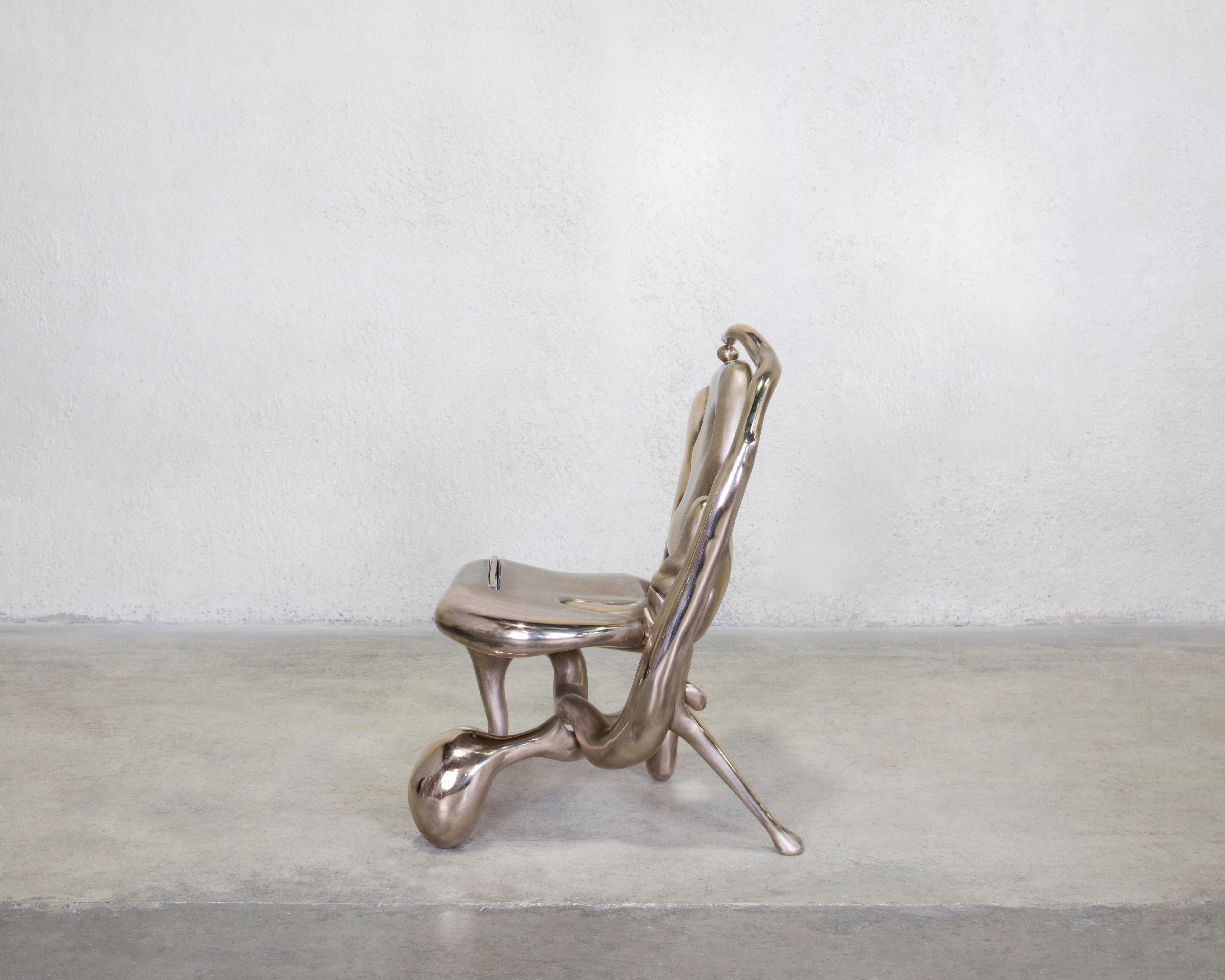 Misha Kahn, Bronze Side Chair, 2019 1
