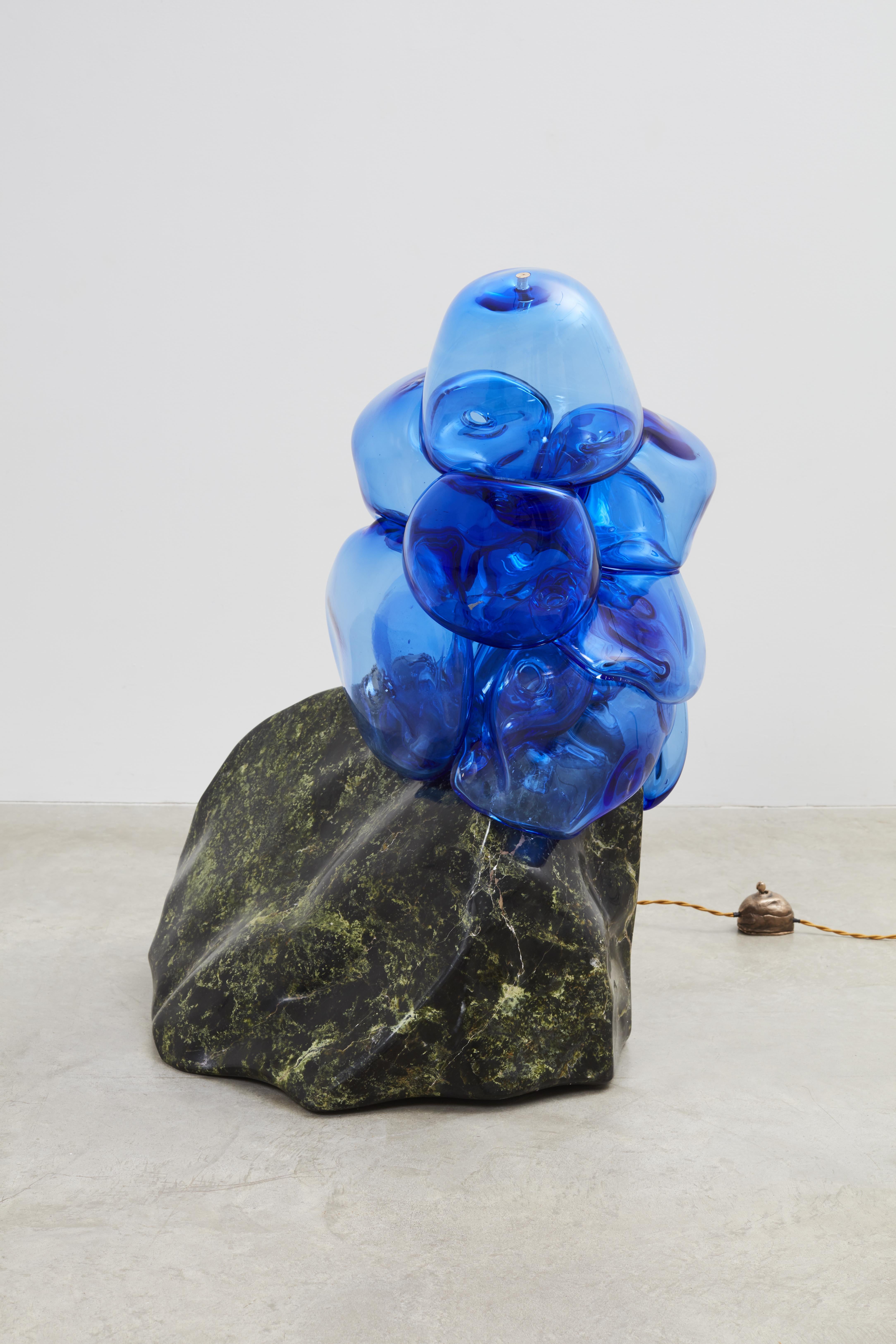 American Misha Kahn, Floor Light, Jadeite, Glass, Blue, Green, 2020