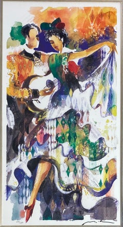 Misha Lenn Lithograph "Gypsies Dancing"