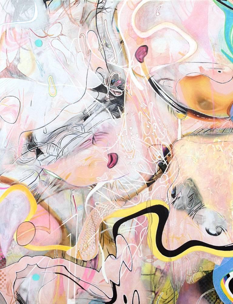 Misha Milovanovich Abstract Painting - BimbiBerryBaba from the Inevitable Feeling Series