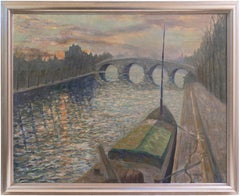 Coucher de soleil, Paris", Russe-Américain, New York, Artist's Union, National Art Club