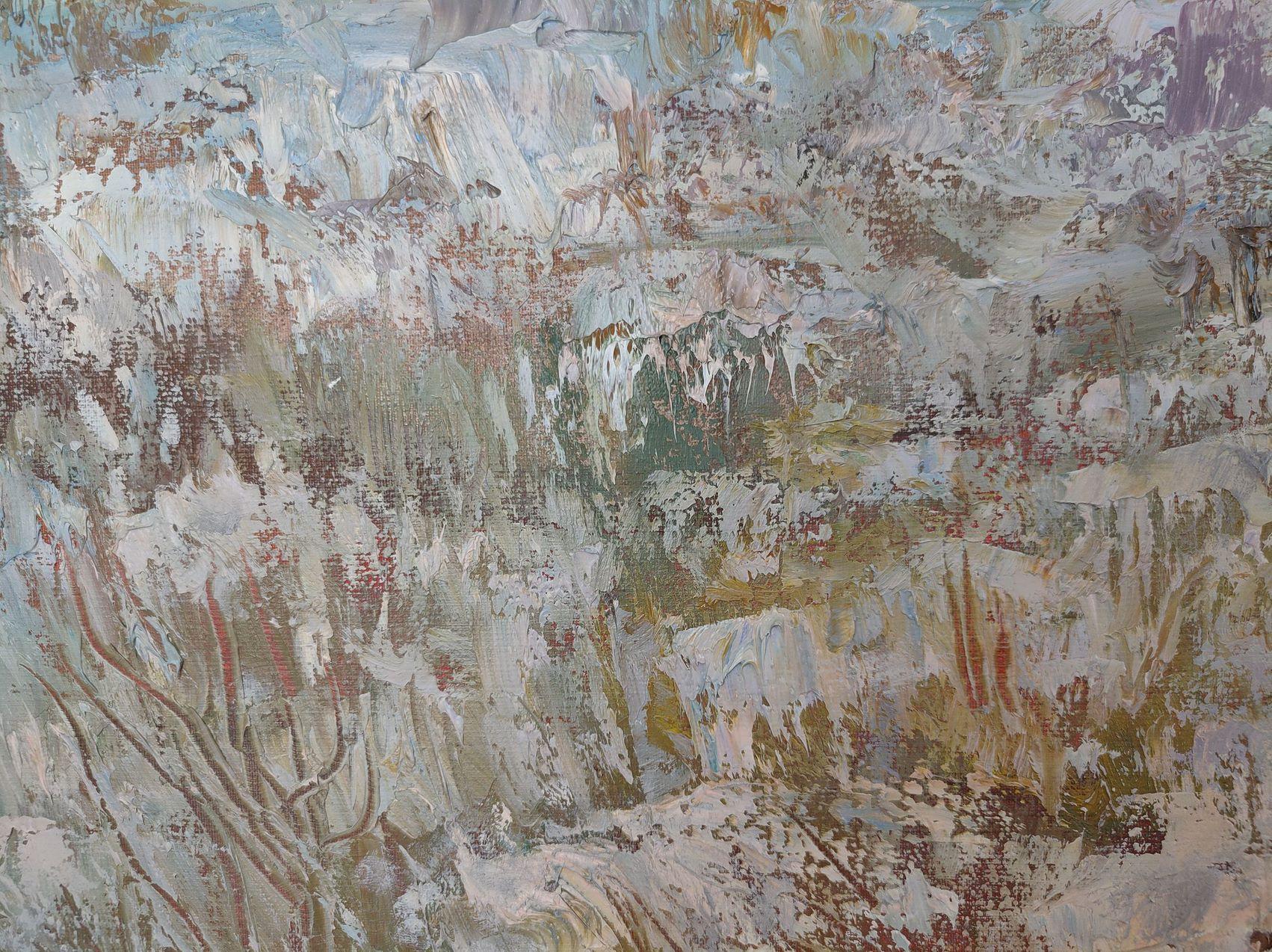 Diciembre de ensueño, Paisaje, Pintura al óleo original, Lista para colgar - Painting Impresionista de Mishurovskiy V.