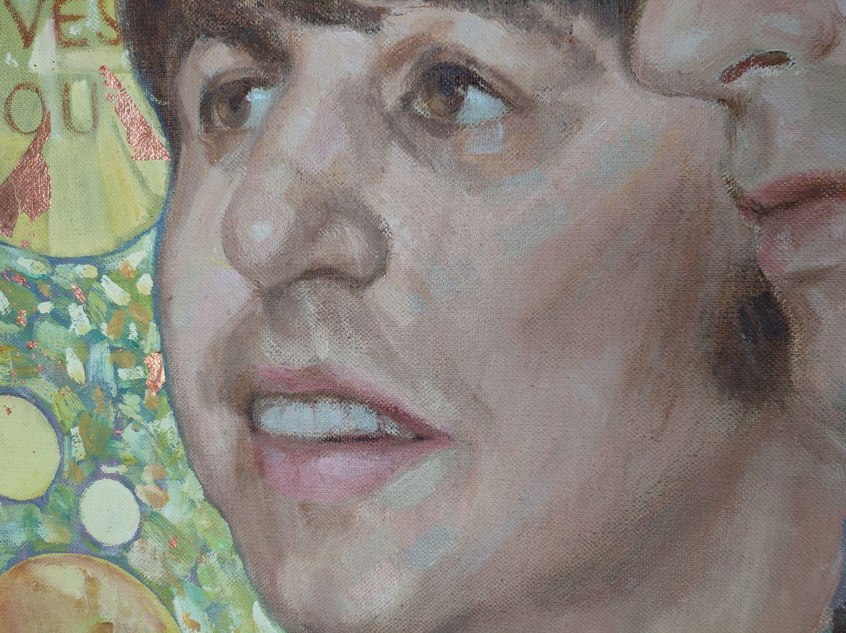 The Beatles, Portraits Original oil Painting, Ready to Hang For Sale 2