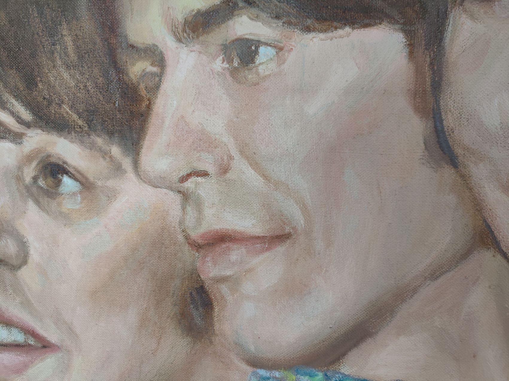 The Beatles, Portraits Original oil Painting, Ready to Hang For Sale 3