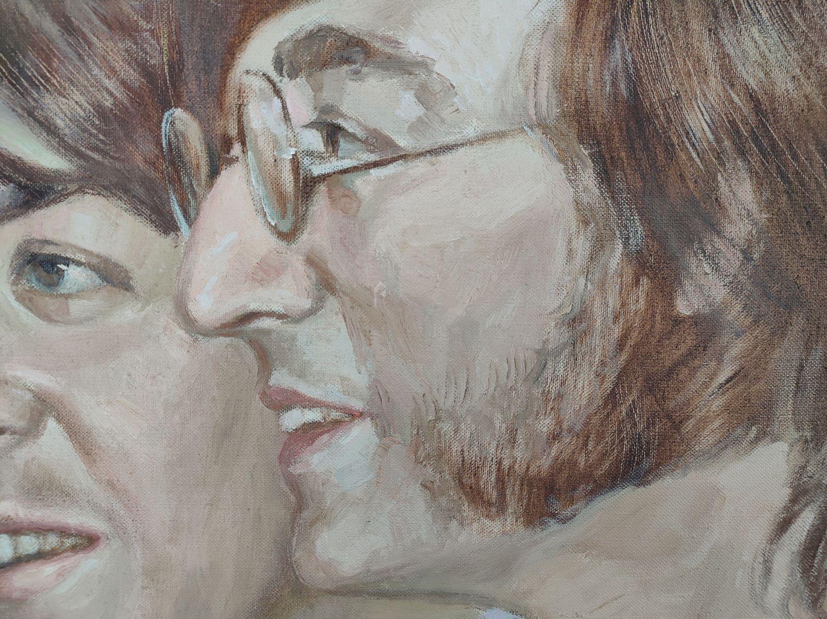 The Beatles, Portraits Original oil Painting, Ready to Hang For Sale 5
