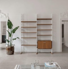 Misia Arte Historical Editions: Mid-Century Teak & Lacquered Metal Bookshelf
