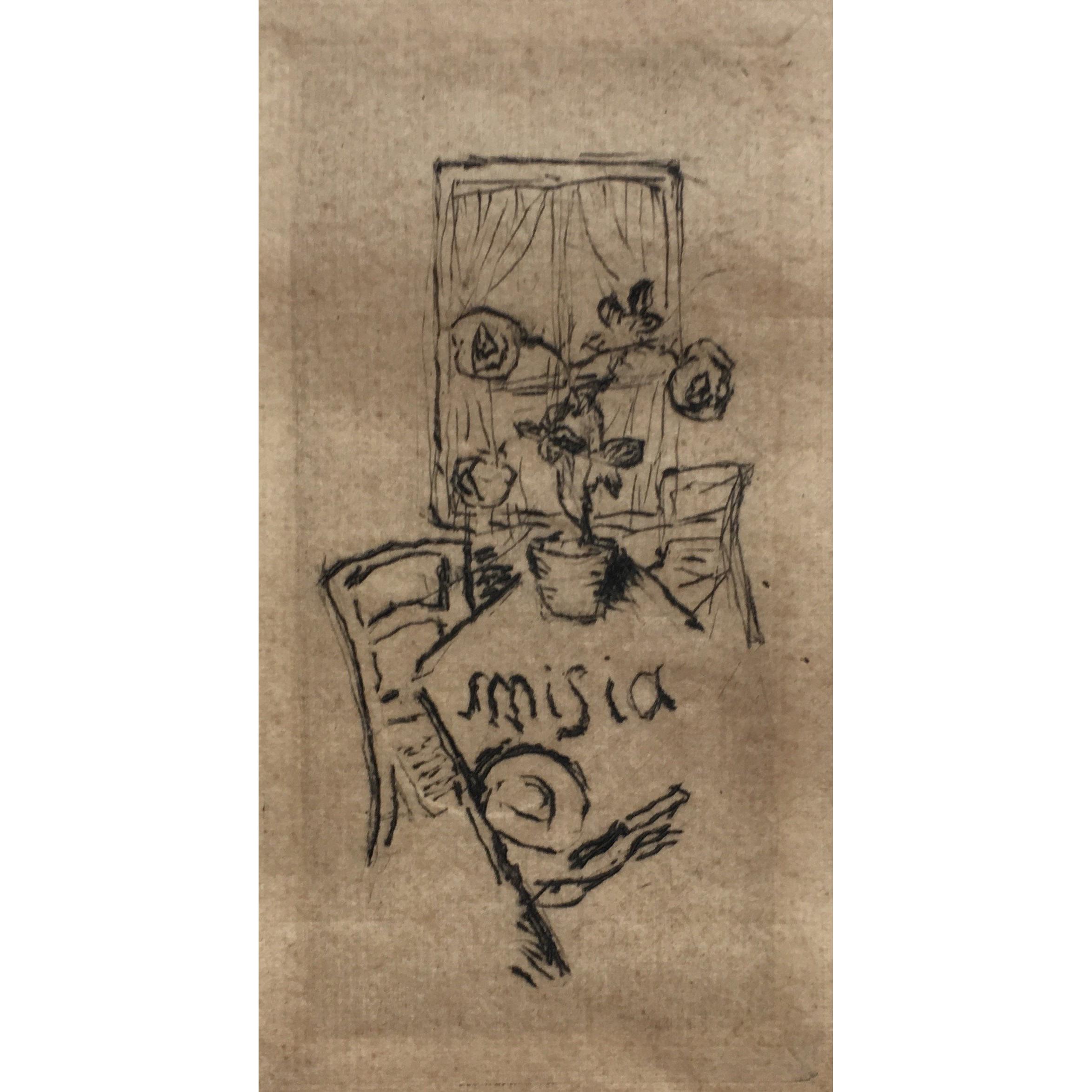 Misia Sert's Bookplate by Pierre Bonnard For Sale