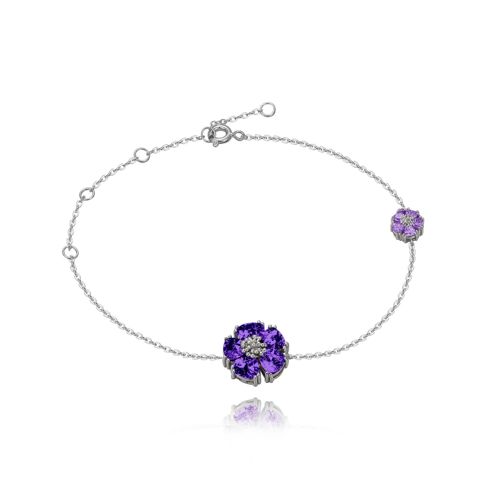 Women's Mismatched Blossom Anklet For Sale