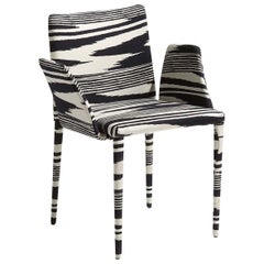 Miss Black and White Chair with Armrests by MissoniHome