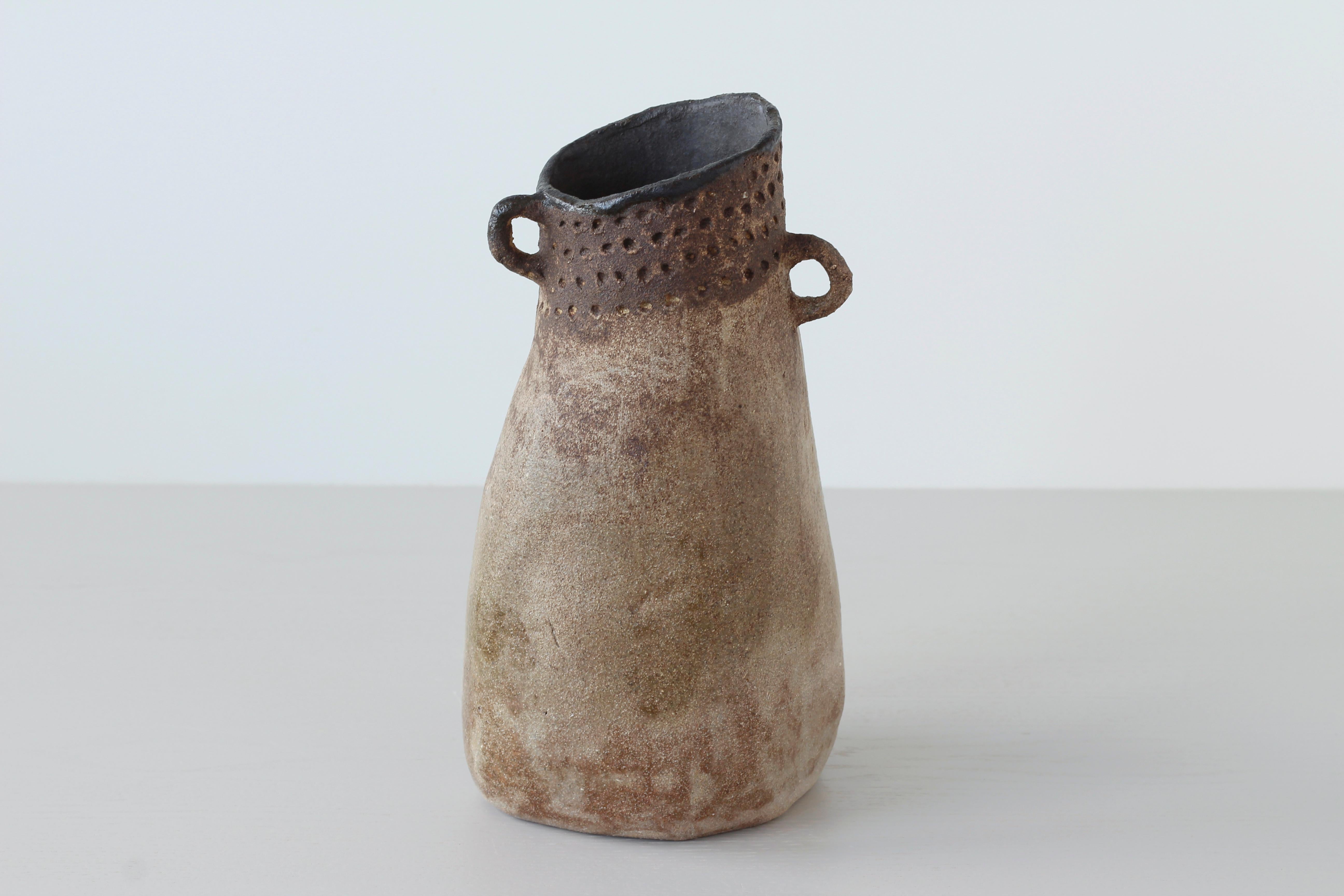 Stoneware Miss Brown Vase by Eguzkiñe Egaña For Sale