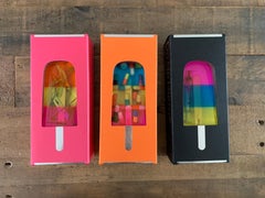 Miss Bugs Do Not Harm Resin Lollypop Sculptures Set of 3 Contemporary Art