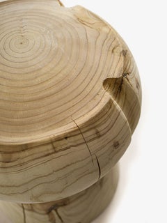 Champagner-Töpferwaren aus Zedernholz, entworfen von Isabelle Rigal, hergestellt in Italien