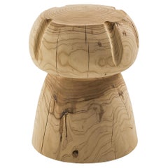 Miss Champagne Stool Isabelle Rigal Contemporary Natural Cedar Made in Italy Riv