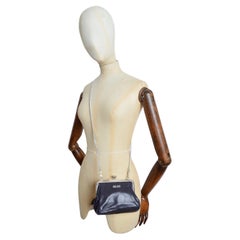 MISS DIOR 1970 Christian Dior Portafoglio in pelle nera e viola con tracolla