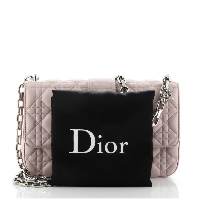 Beige Miss Dior Flap Bag Cannage Quilt Lambskin Medium