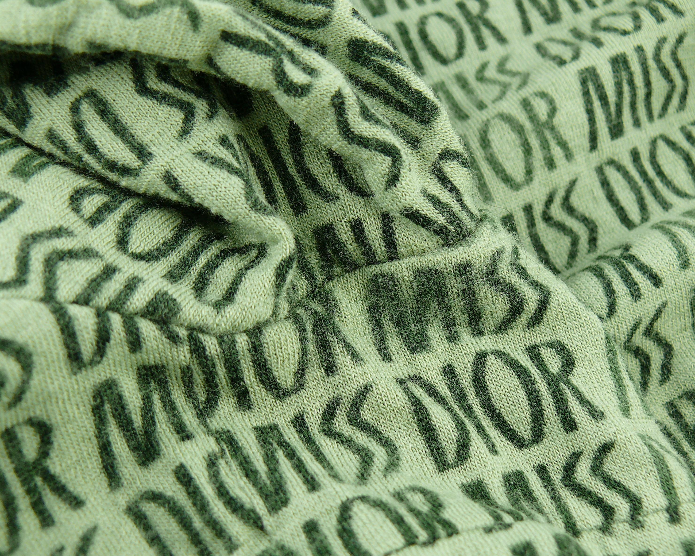 Miss Dior Vintage Green Logo Blouse For Sale 6