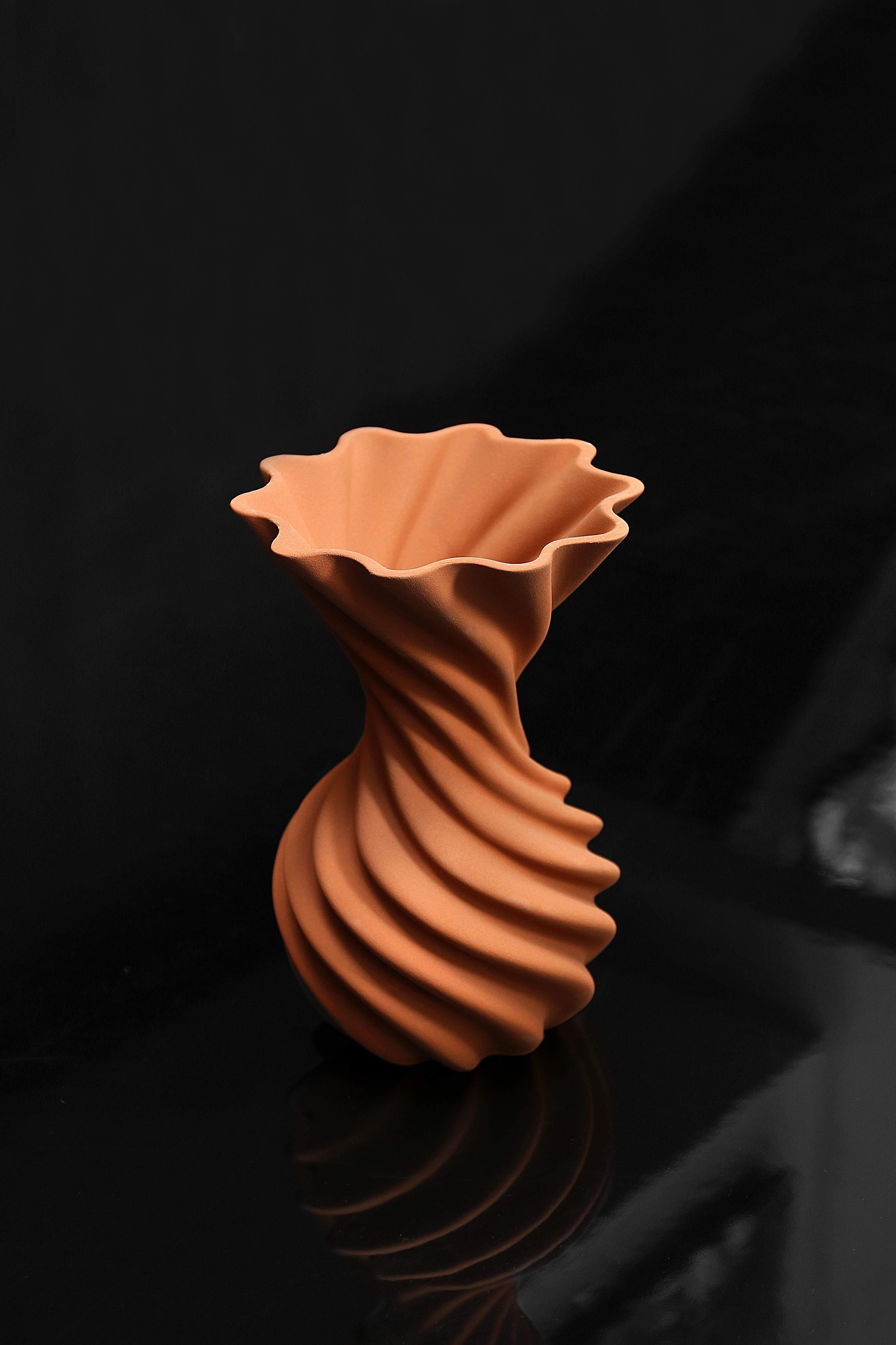 Decorative Ceramic Vase with Clay Glaze Miss Jolie by Joel Escalona In New Condition In Estado de Mexico CP, Estado de Mexico