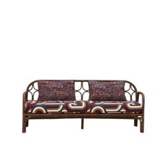 Banc Miss Lo en rotin teinté, contreplaqué et mousse HR par POPUS EDITIONS