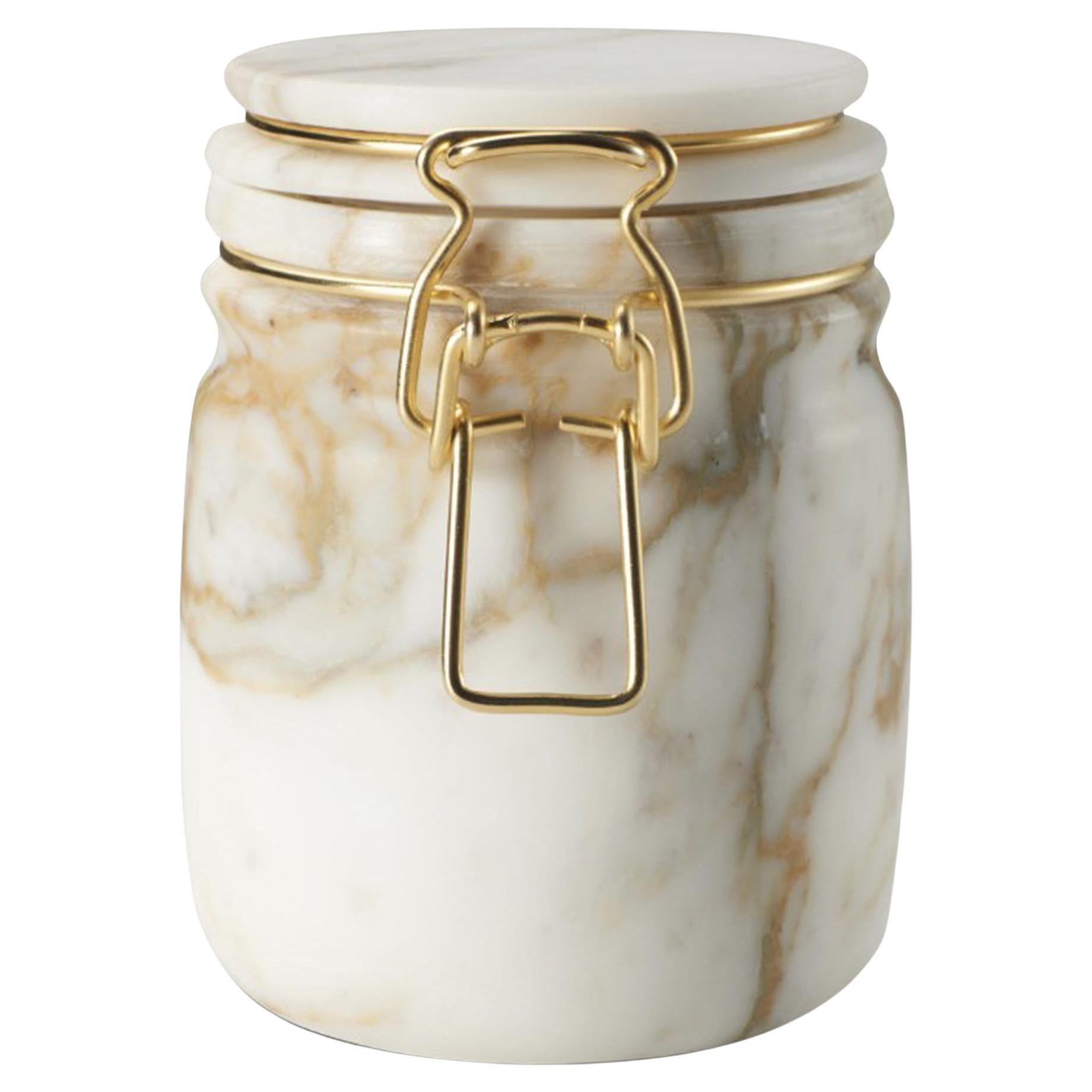 Miss Marble Jar in Calacatta Marble by Lorenza Bozzoli For Sale