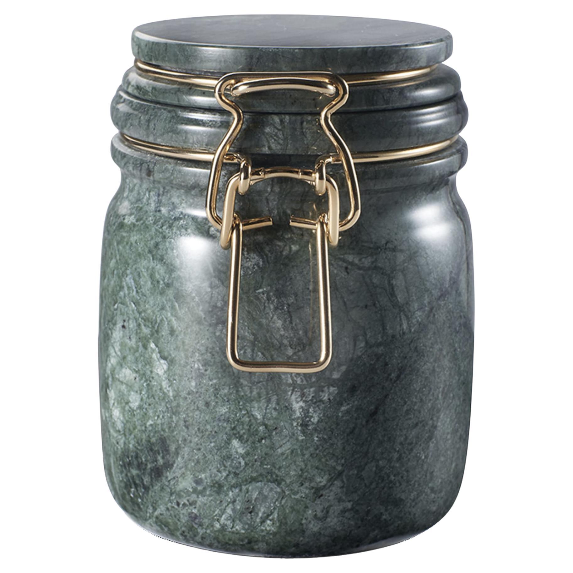 Miss Marble Jar in Green Guatemala Marble by Lorenza Bozzoli