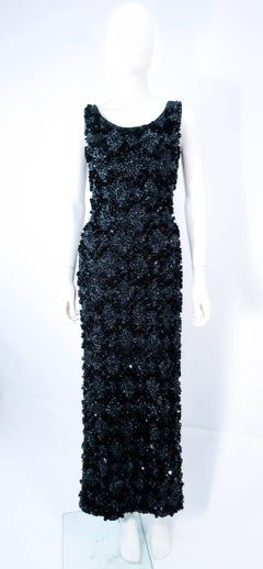 Miss Ruth - Robe à sequins en laine extensible perlée en relief, taille S