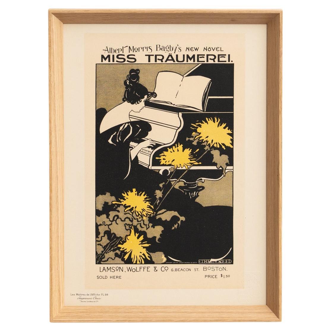 Miss Traumerei Artwork by Ethel Reed by Les Maitres de l'Affiche, circa 1930 For Sale
