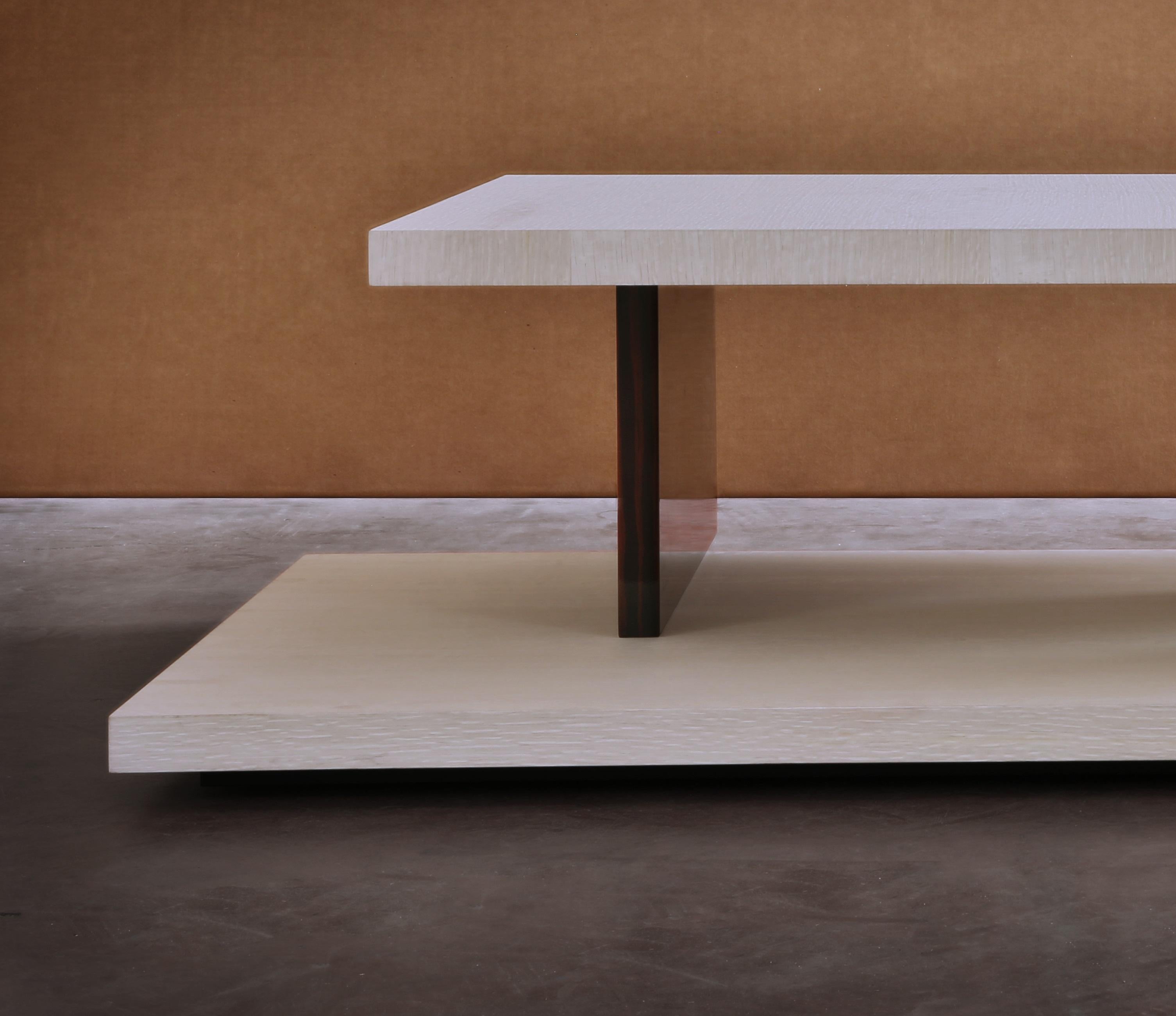 italien Table basse rectangulaire plaquée MDF Miss Vanda 180 de Casa Casati en vente