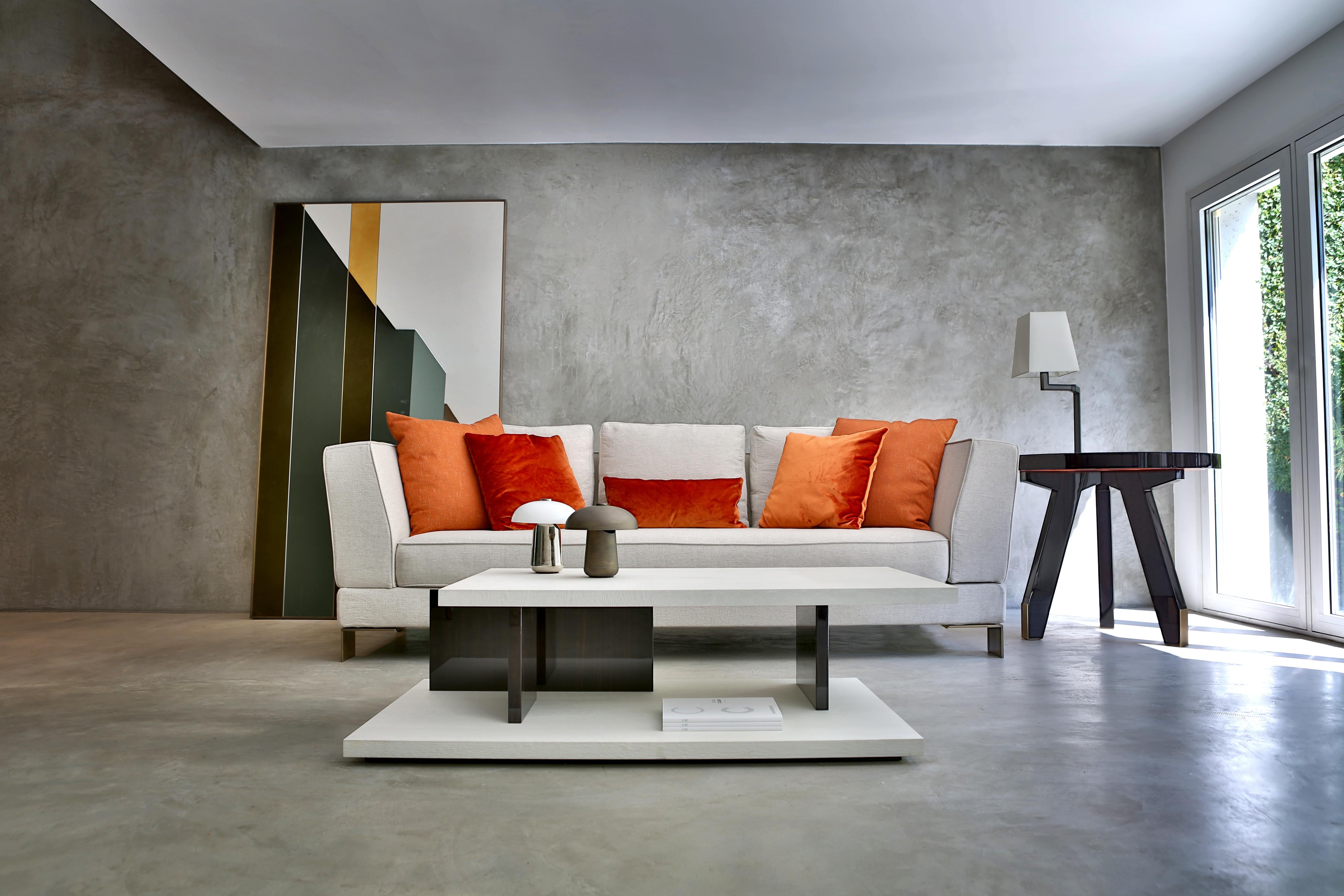 XXIe siècle et contemporain Table basse rectangulaire plaquée MDF Miss Vanda 180 de Casa Casati en vente