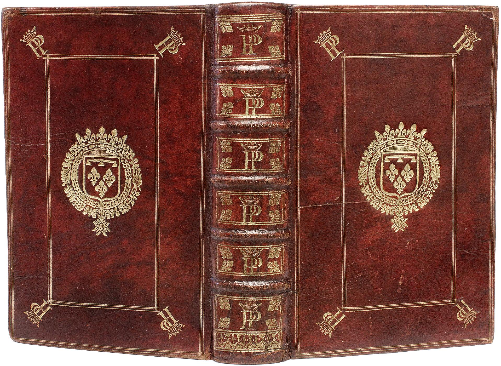 AUTHOR: [MISSAL]. 

TITLE: The Office of Holy Week, According to the Messel & Roman Breviary;...

PUBLISHER: Paris: By the Company of Booksellers assigned to the Book of Holy Week, 1700.

DESCRIPTION: WITH THE GILT ARMS OF PHILIPPE II DUC D’ORLEANS.
