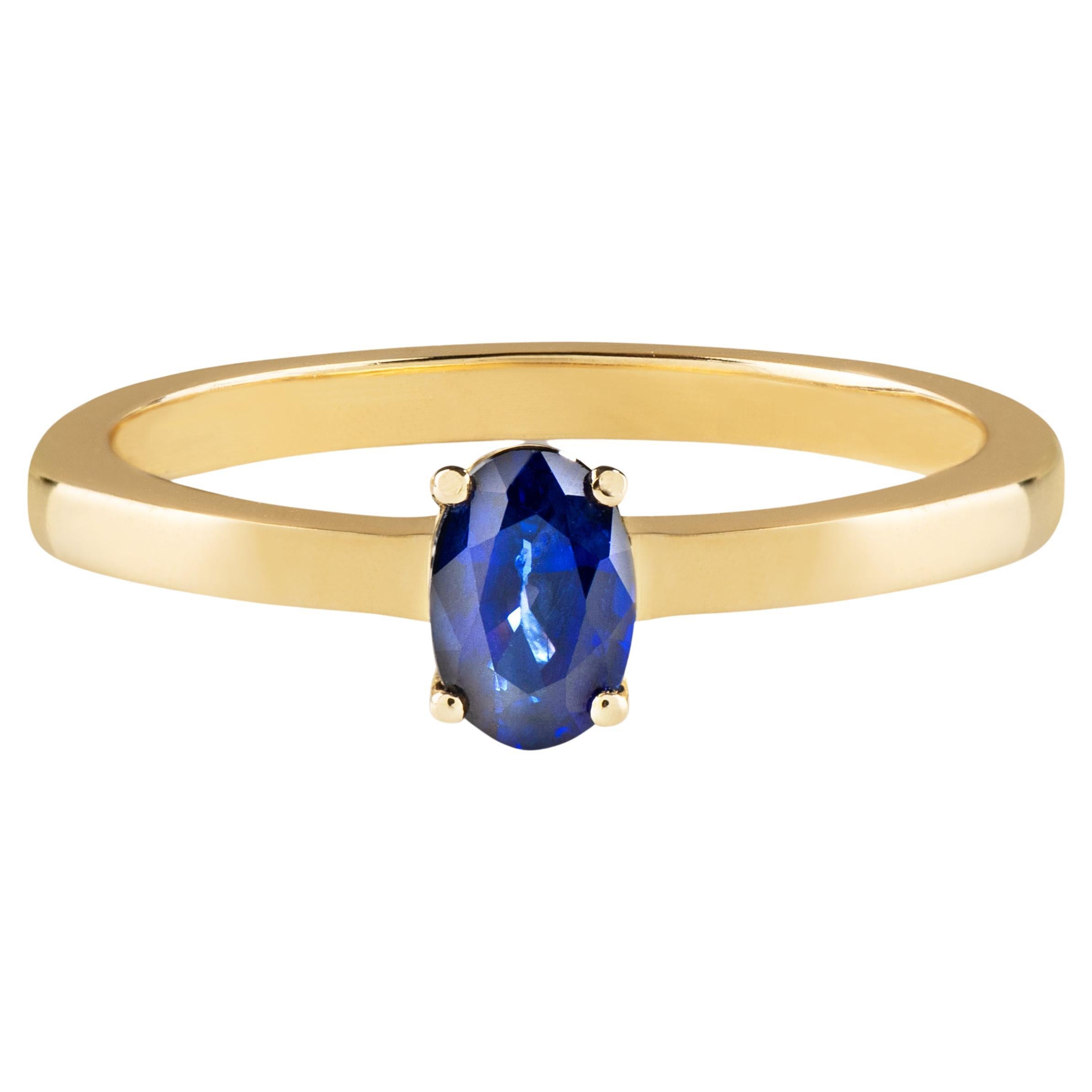 Missian Jewelery ring with 0.58 carat sapphires and 18 karat gold For Sale