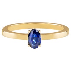 Missian Jewelery ring with 0.58 carat sapphires and 18 karat gold