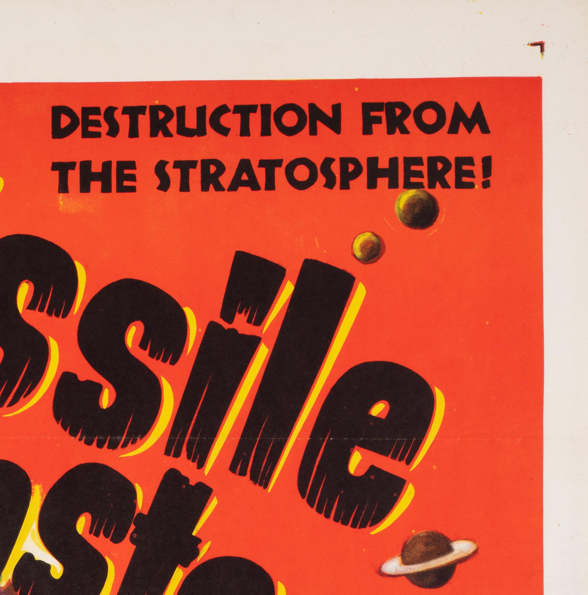 Affiche américaine du film « Missile Monsters », 1958 Excellent état - En vente à Bath, Somerset