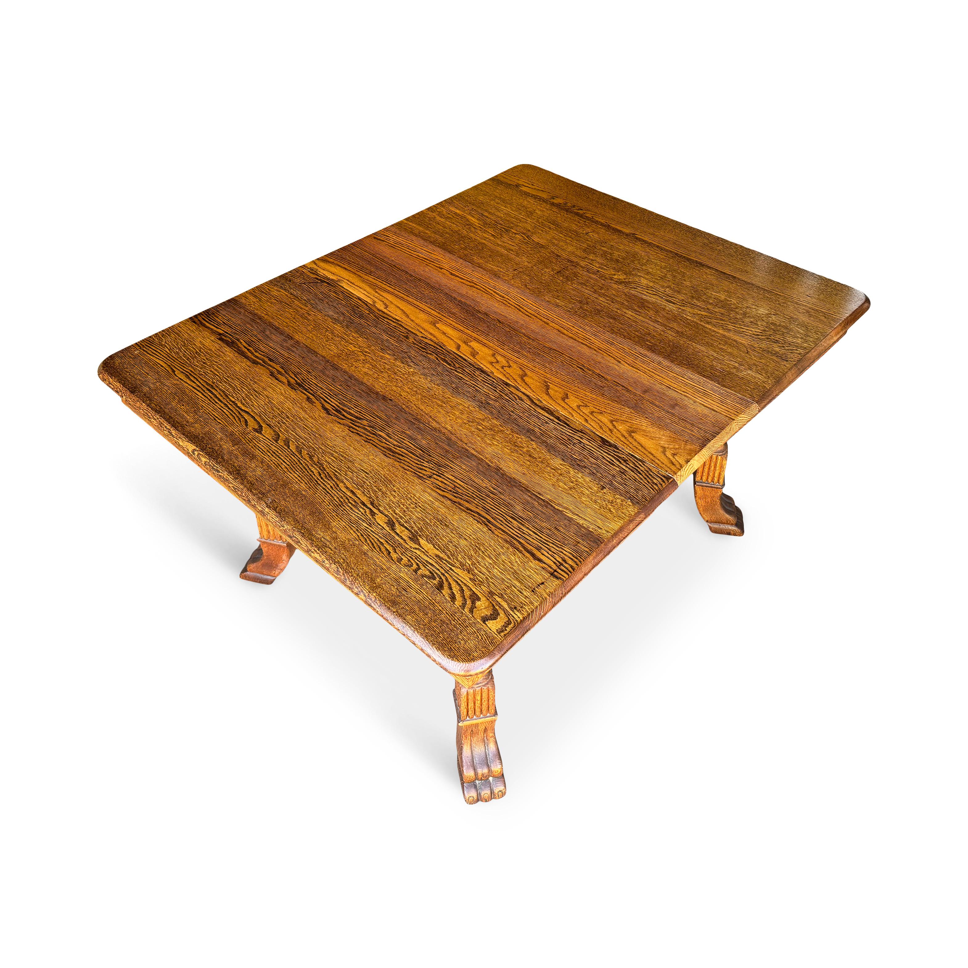Table de salle à manger Mission en chêne de style Arts & Craft par Walter of Wabash en vente 3