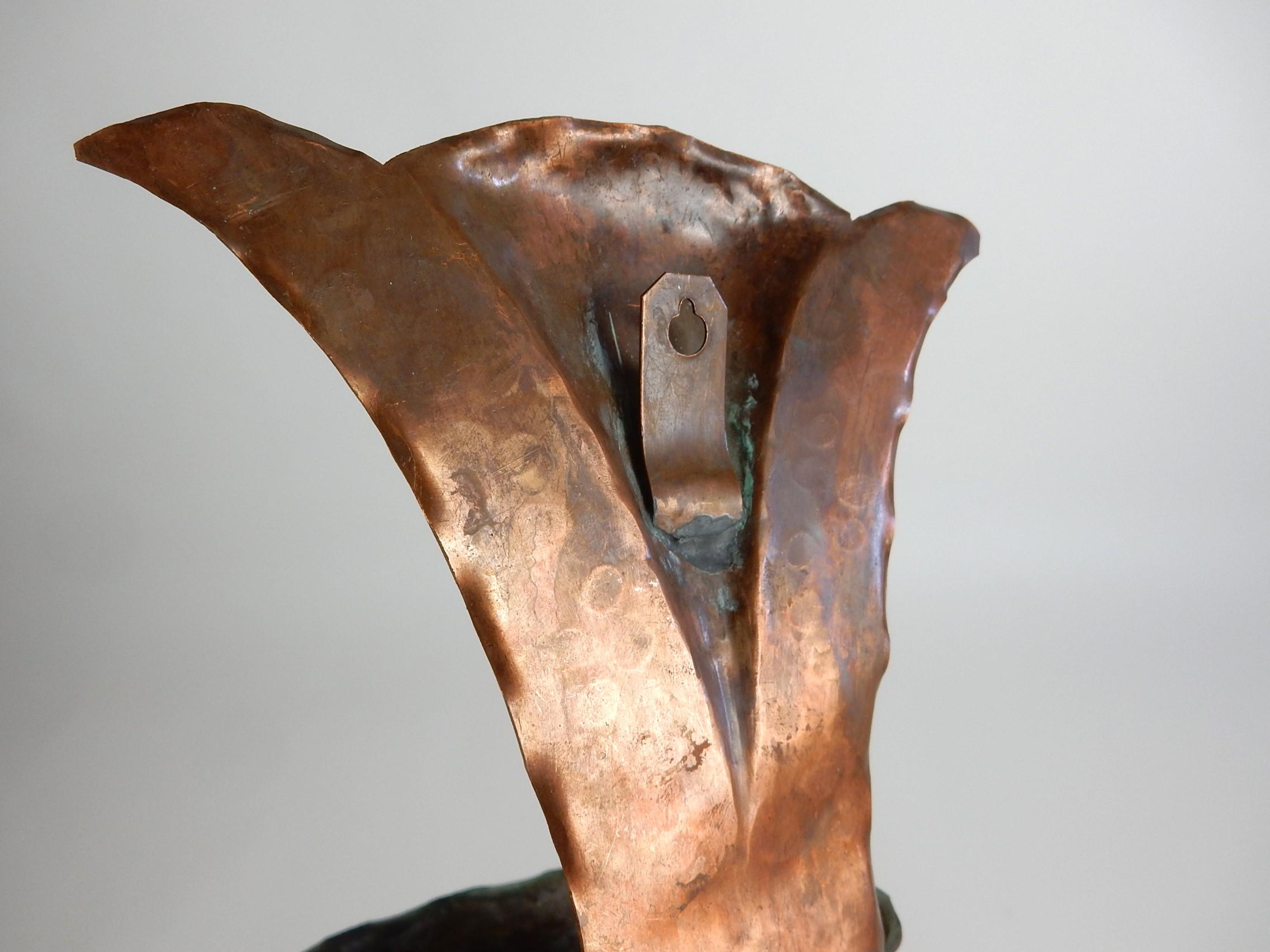 Mission Arts & Crafts era French Hammered Copper Holy Water Fonts For Sale 3
