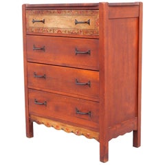 Vintage Mission Arts & Crafts Era Monterey Furniture Tall Dresser